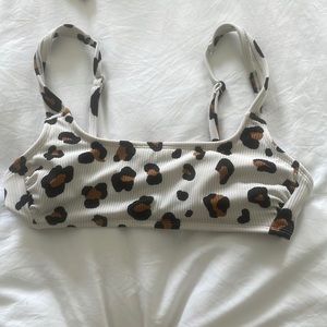 cheetah print bikini top size small